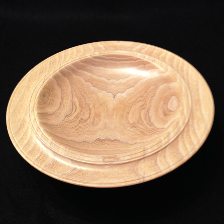 Platter - Rippled ash (limed)